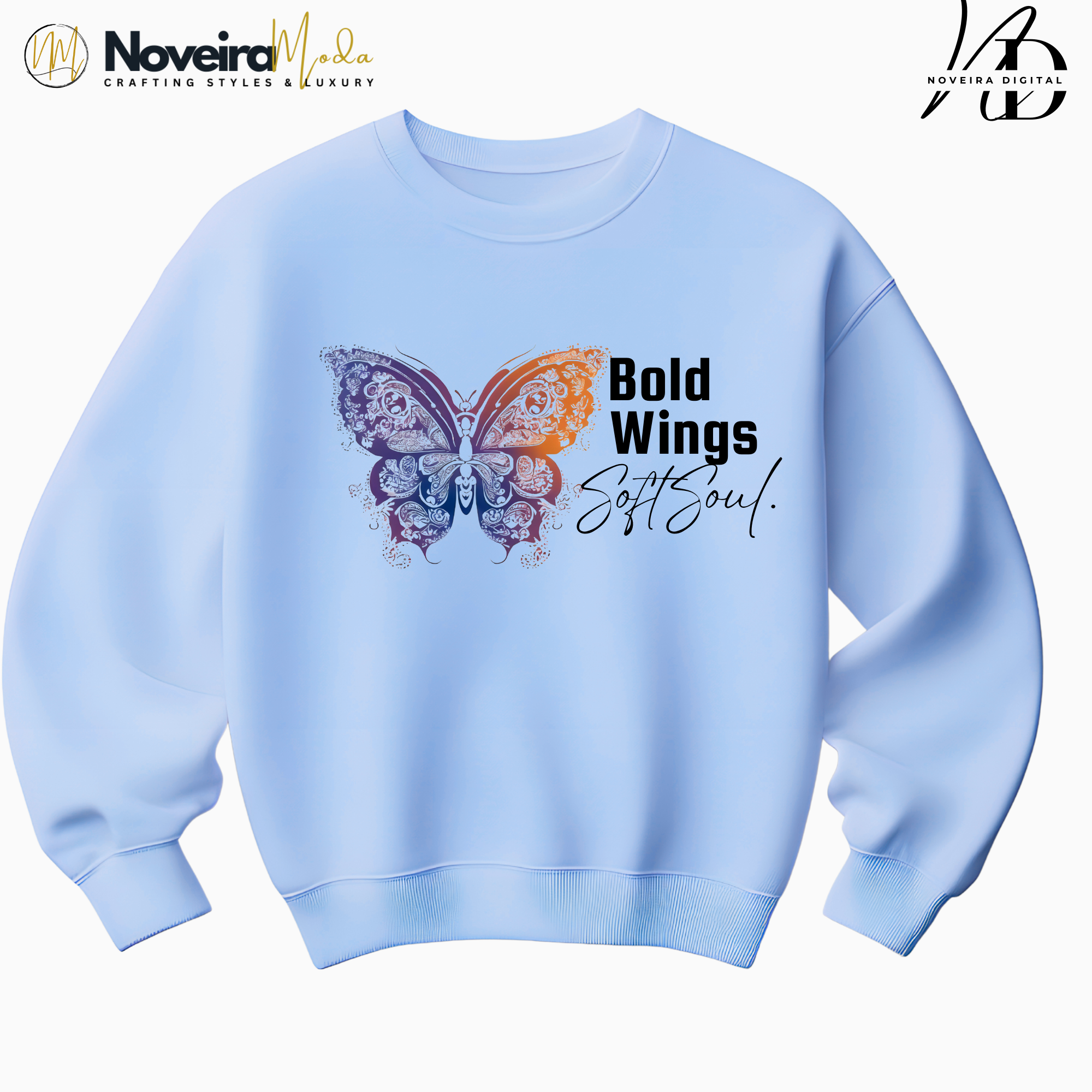 Digital Art Sweatshirt-Butterfly Art