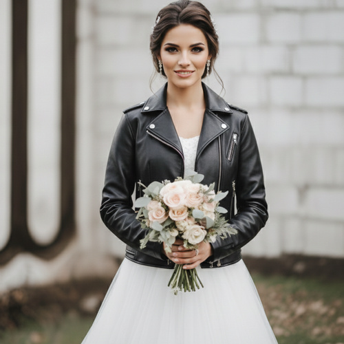 Floral Wedding Jacket-Custom Wordings