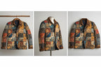 Men’s Vintage Patchwork Jacket – Boho Quilted Statement Coat | Artistic Retro Winter Outerwear | Noveira Moda