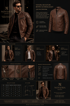 Noveira Signature Brown Leather Jacket