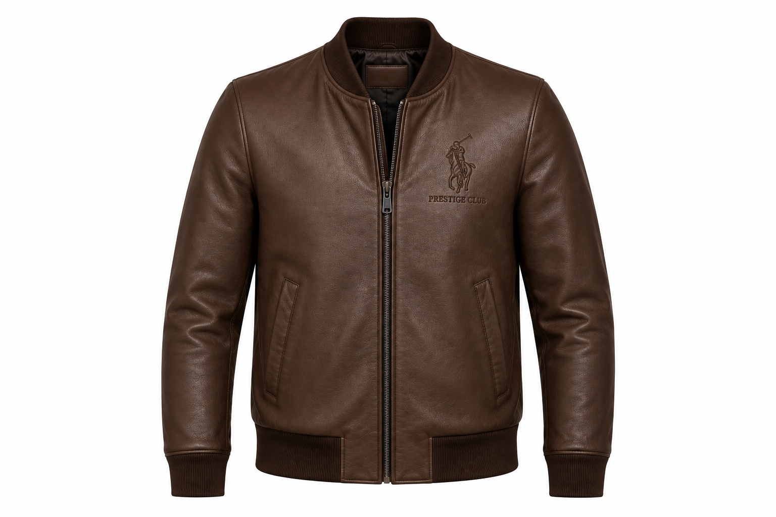 Men's Luxury Leather Bomber | Executive Black & Heritage Brown