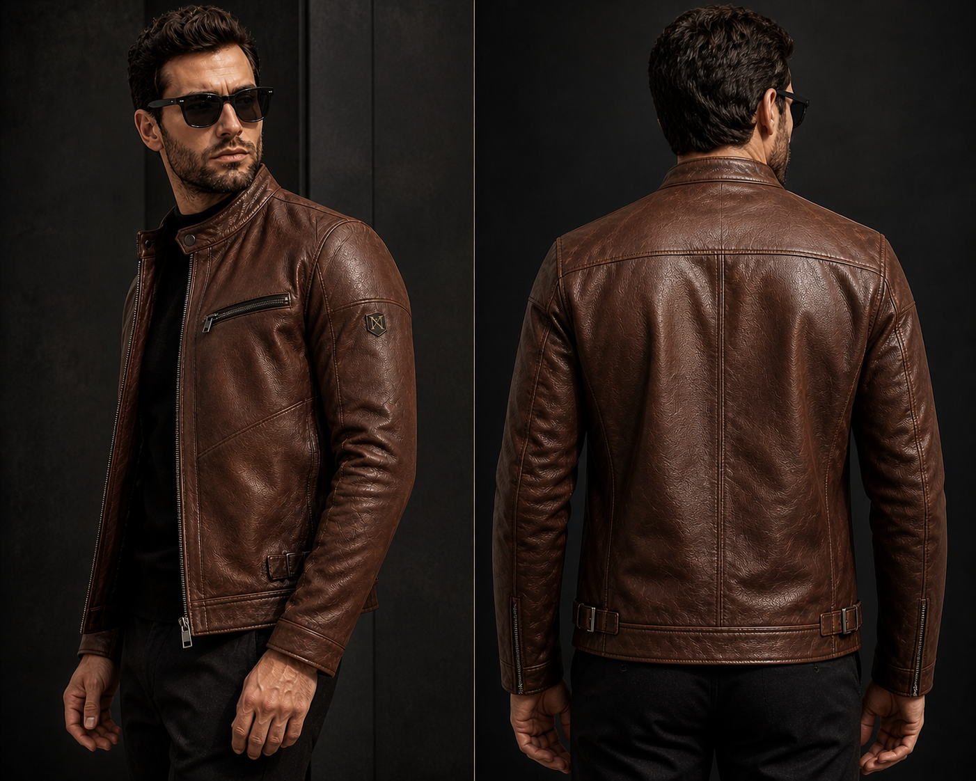 Noveira Signature Brown Leather Jacket