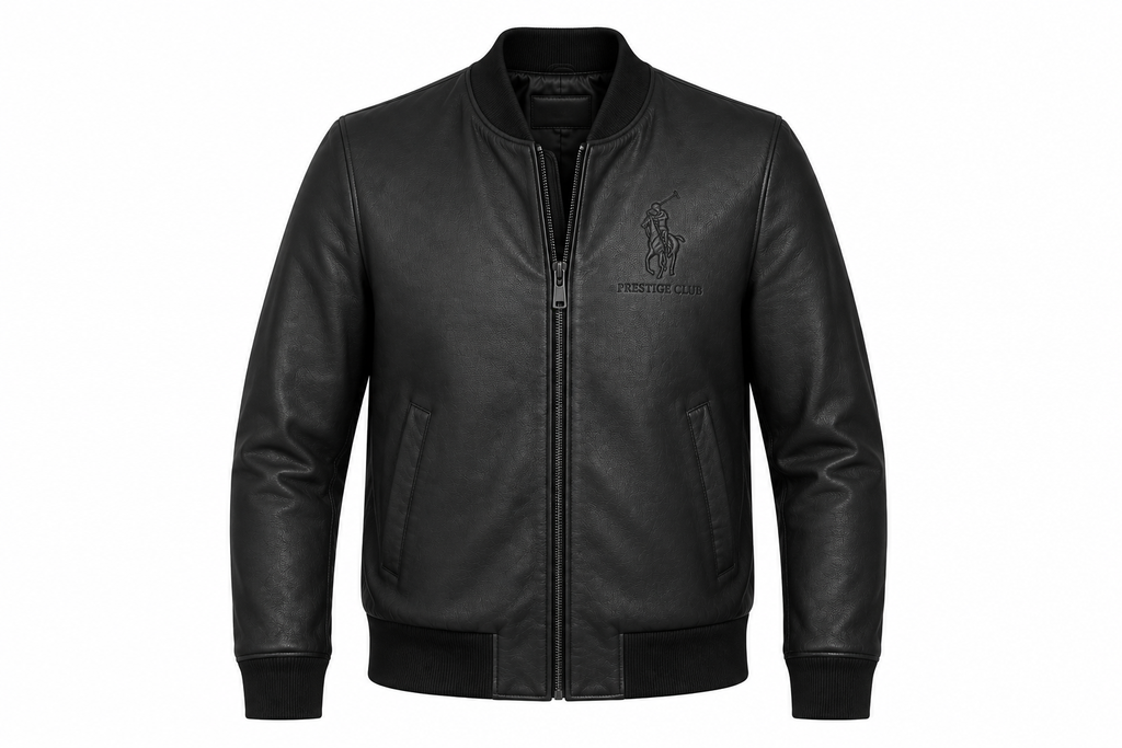 Men's Luxury Leather Bomber | Executive Black & Heritage Brown