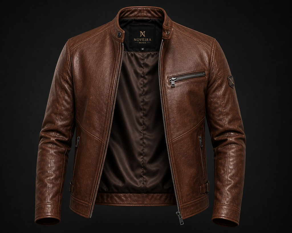 Noveira Signature Brown Leather Jacket