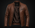 Noveira Signature Brown Leather Jacket