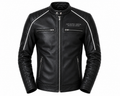 NOVEIRA MODA Grand Prix Series Premium Leather Jacket – Luxury Black Moto Jacket for Men